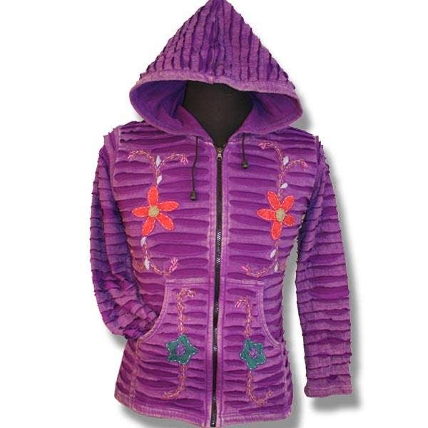 Dames junior gesneden katoenen capuchon met ritssluiting. voor wholesale door Northern Lifestyles Canada