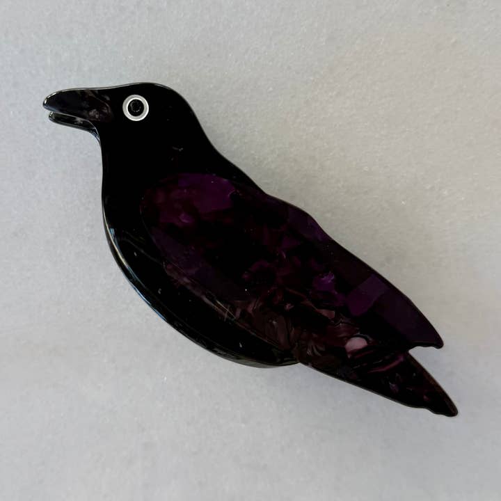 Raven Bird Hair Claw Clip for wholesale by Bittergoods