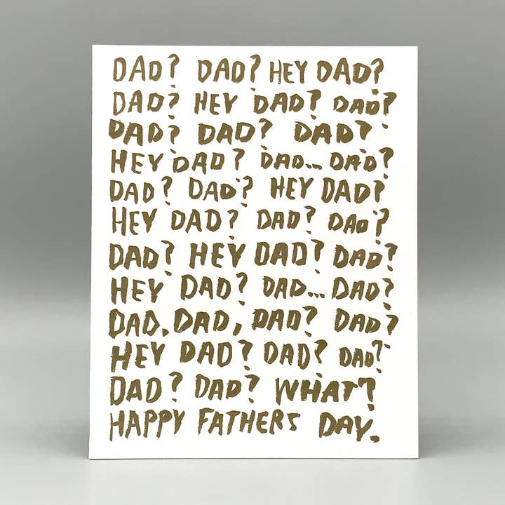 Hej far - Letterpress Fars dagskort for engroshandel hos Westland Press