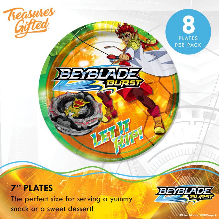 Treasures Gifted - Wholesale Disposable Plate - BEYBLADE Plates 7in - BEYBLADE Party Supplies
