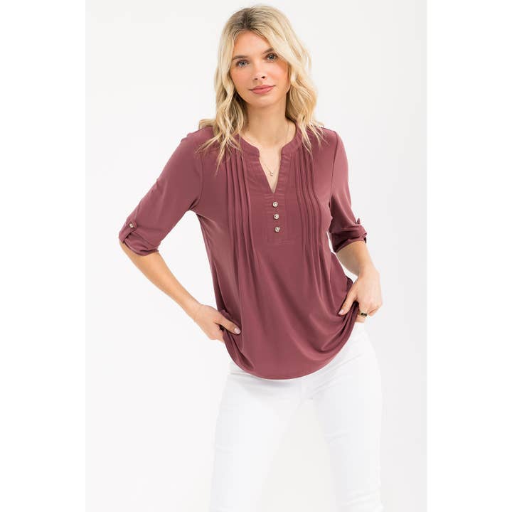 CAMISA COM MEIA CARCELA E PREGAS por atacado de Perseption