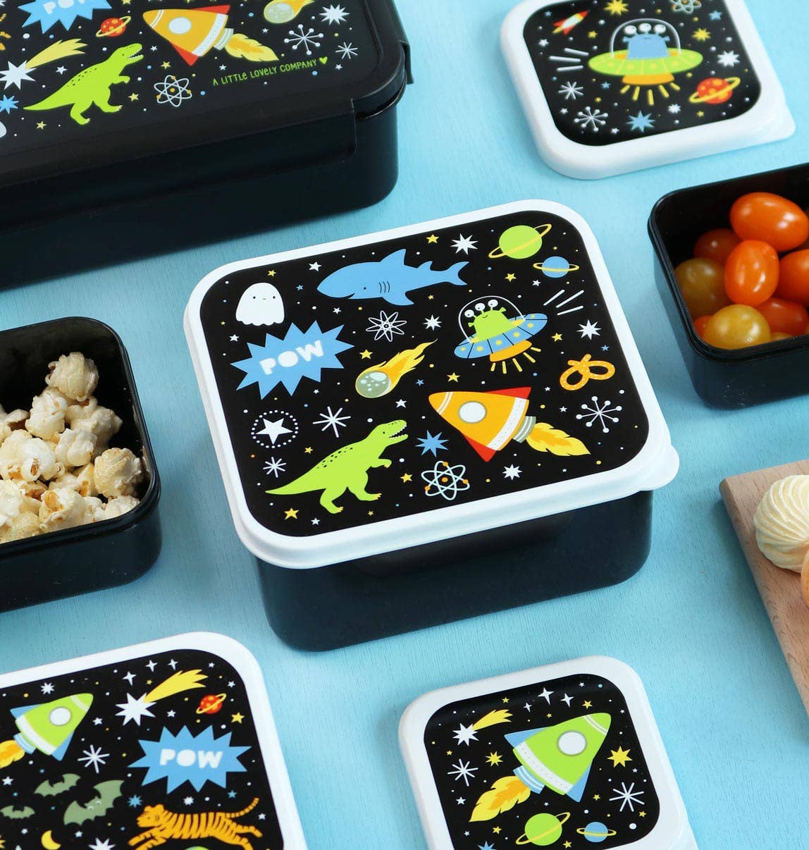 A Little Lovely Company – wholesale Lunch bag/box – Kids – Lunch & snack box set: Galaxy4