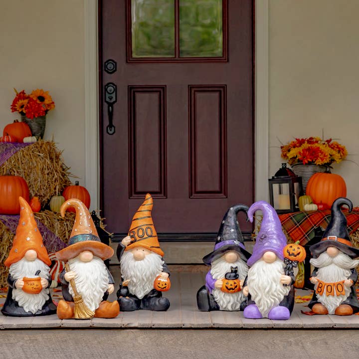 Zaer Ltd. International - Wholesale Garden Gnome - "Hobgoblins" Halloween Garden Gnomes- 6PC/Set1