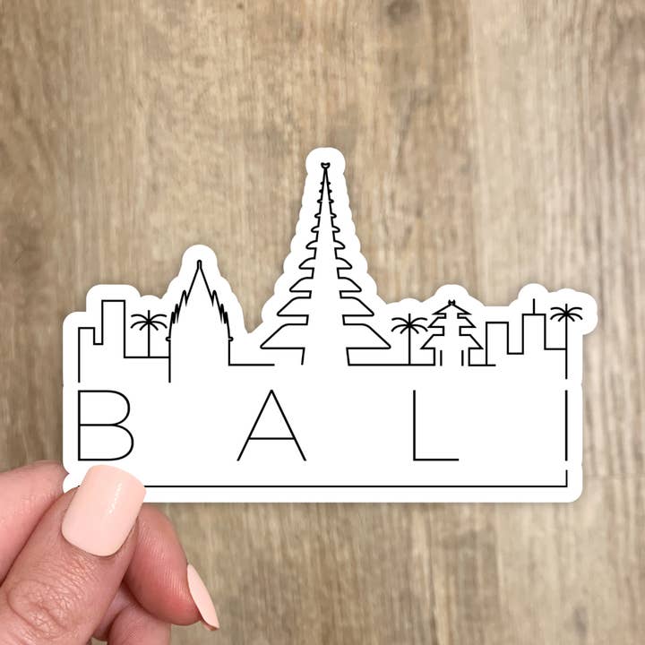 Autocollant Bali Skyline (20 couleurs au choix) pour la vente par The State Stickers