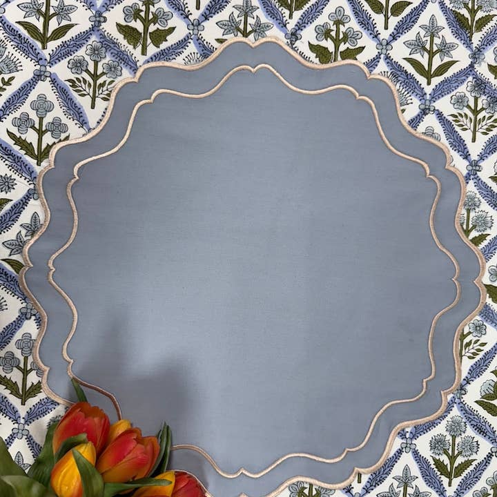 Fabricrush - Wholesale Placemat - Tablemats Double Edge Embroidery Place Mats For Wedding5