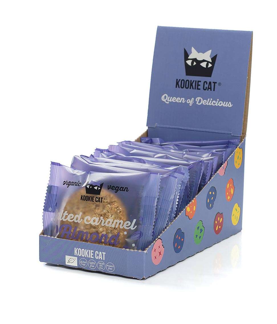 Smart Organic - Wholesale Cookie - Salted Caramel Almond Cookie, Bio, Kookie Cat, 50g1