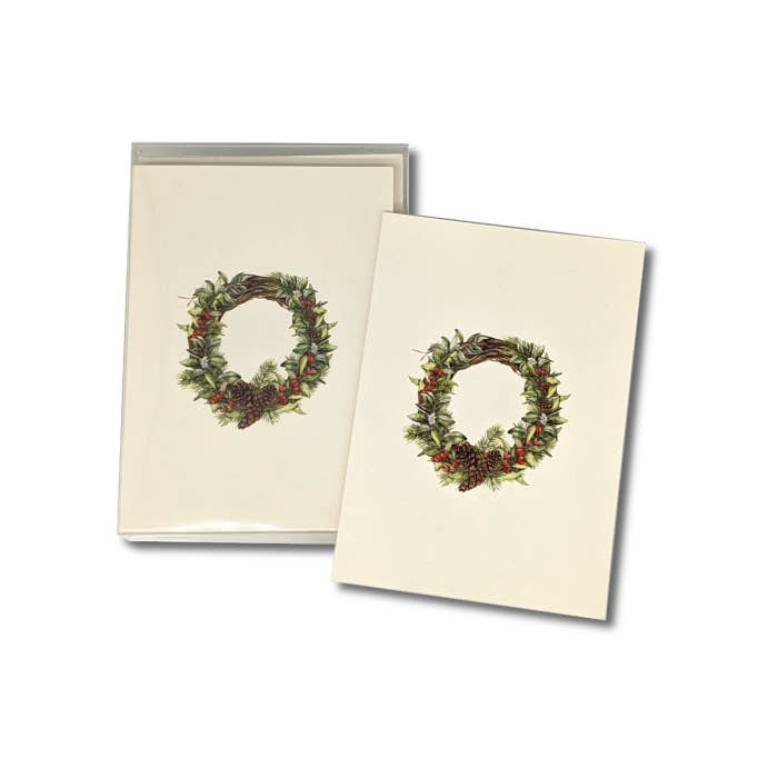 Earth Sky + Water - Wholesale Stationery/Notecard Set - Winter Wreath2