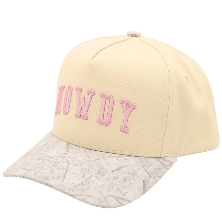Hana - Wholesale Trucker Hat - Women's - C.C HOWDY Letter Embroidered Two Tone Trucker Cap4