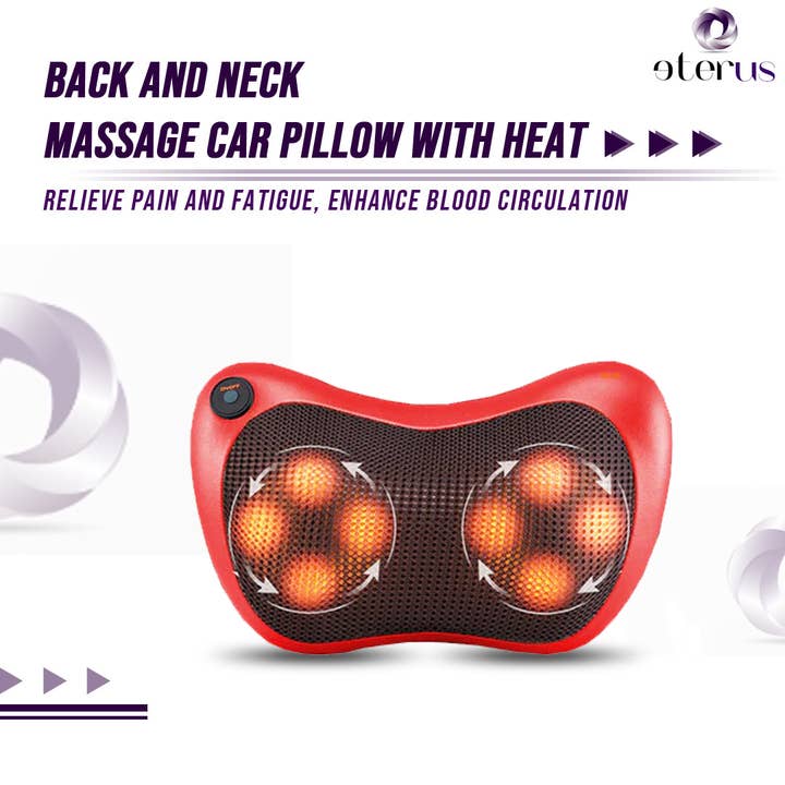 eterus - Wholesale Body Massager - Back and Neck Massage Pillow w/Heat2