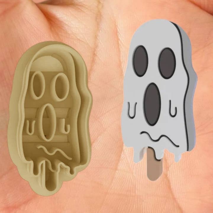 Polymer Clay Cutter "Ghost Ice Cream" for wholesale by Roussell Prints and Demand LLC
