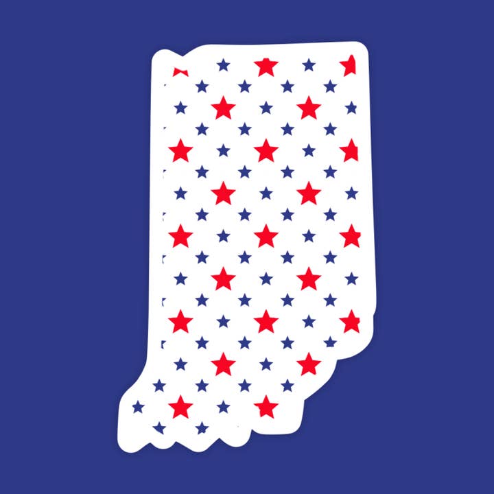 Indiana Stars State Sticker for wholesale by The State Stickers