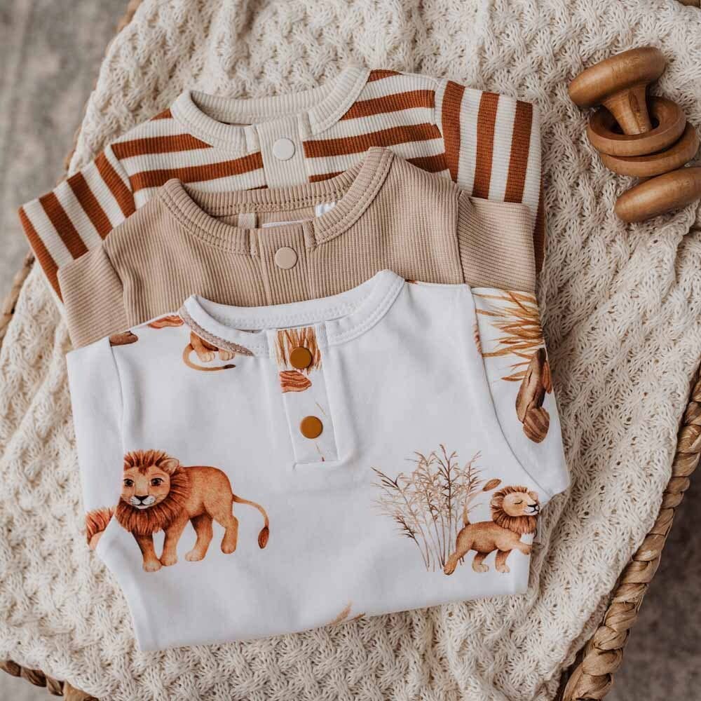Snuggle Hunny - Wholesale Jumpsuit - Baby - Lion Organic Growsuit5