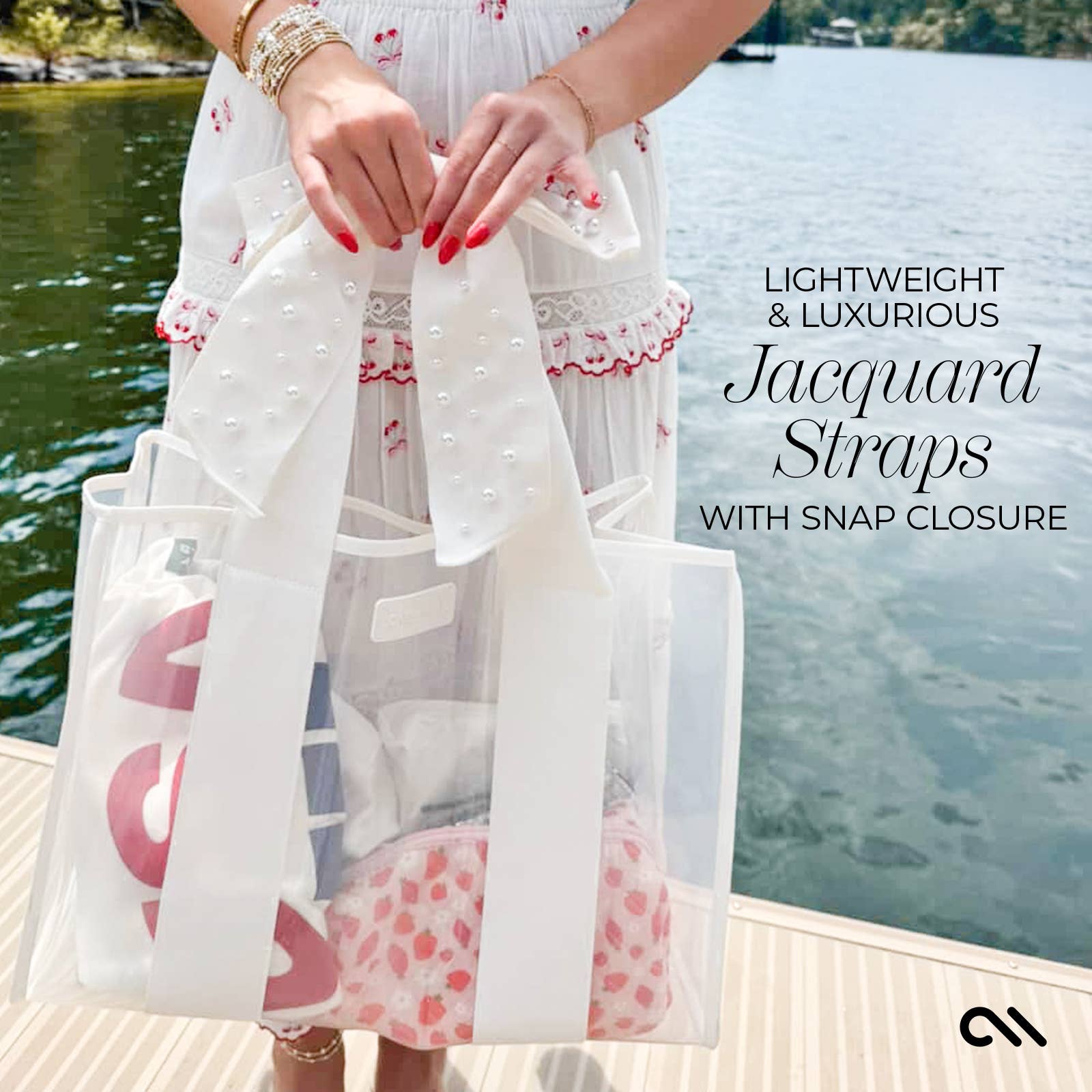 Case-Mate - Wholesale Tote Bag - Women's - Case-Mate Ivory Pearl Bow Jelly Tote Bag3