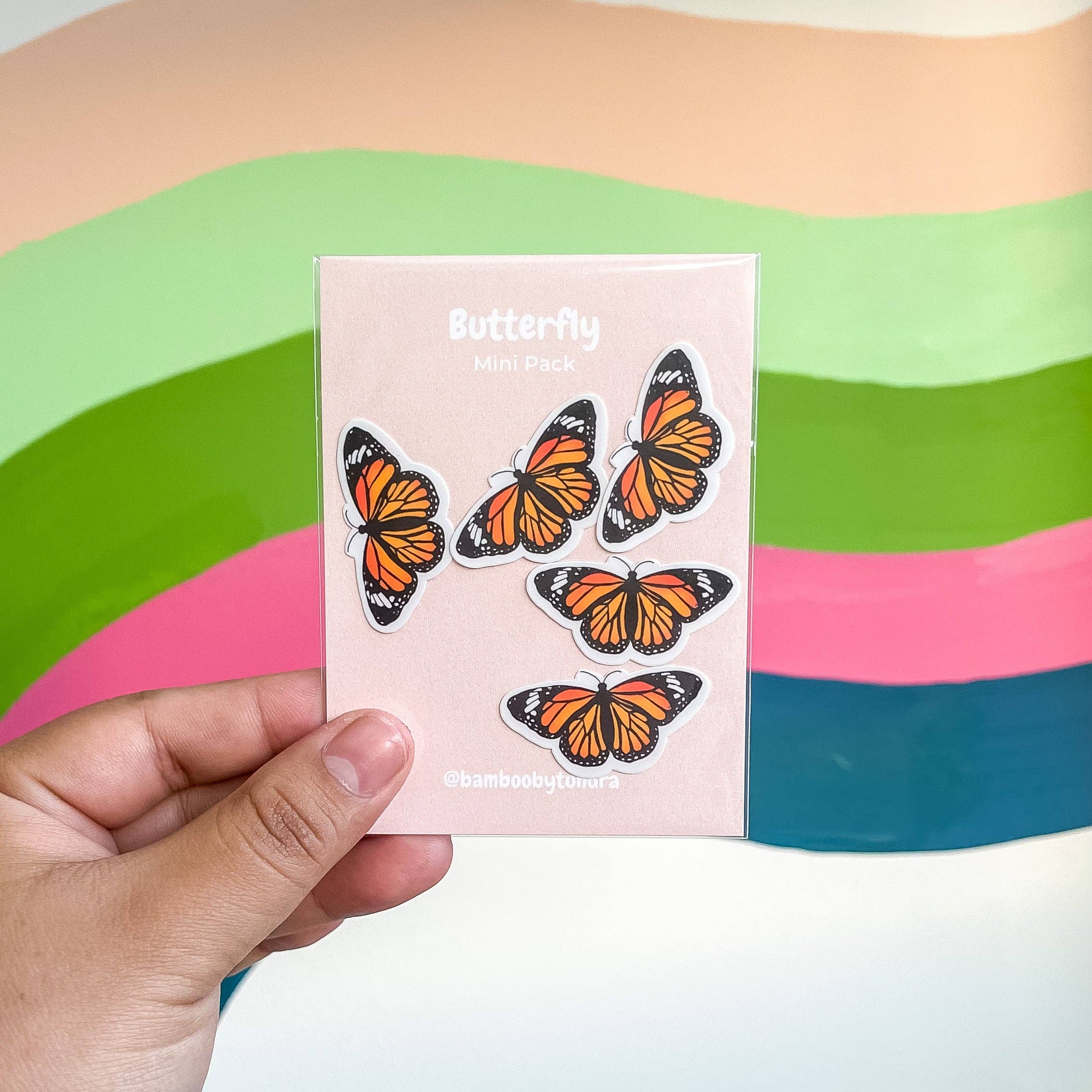 BambooByTundra - Wholesale Sticker - Monarch Butterflies Mini Sticker Pack2