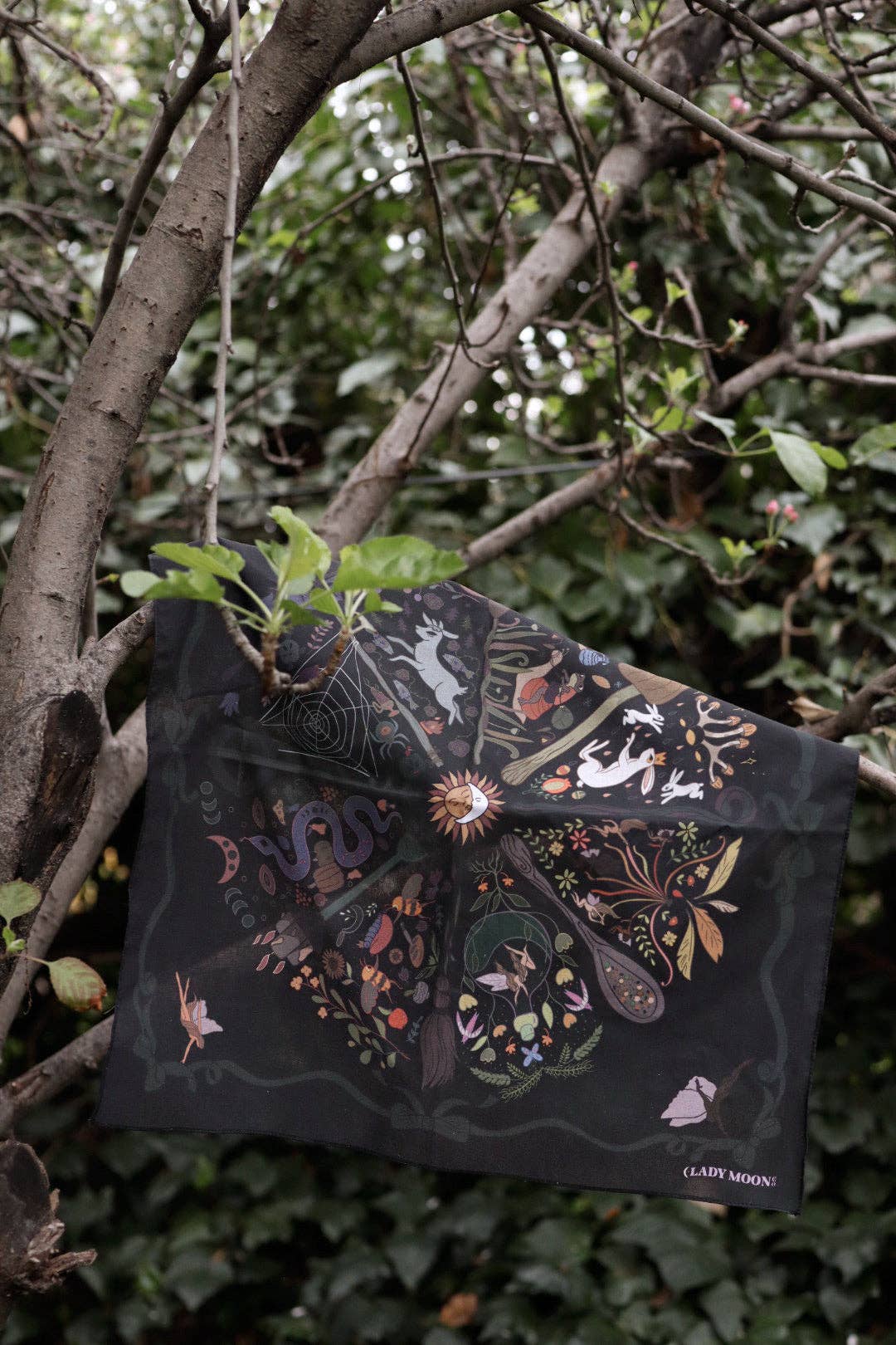 Lady Moon Co.® - Vente Bandana – femme - Bandana en tissu d'autel : Roue des Fées8