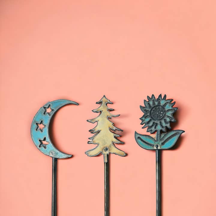 Iron Jewel - Wholesale Garden/Lawn Stake - Sunflower plant stake celestial garden Moon lawn stake Tree2