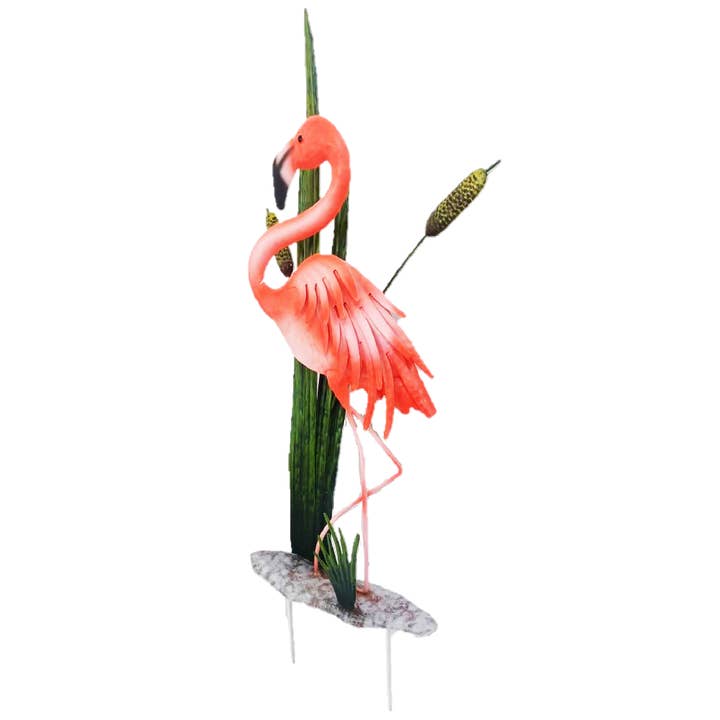 Santa’s Workshop Inc. - Wholesale Outdoor Ornament/Decor - 21.7" Iron Flamingo Stake1