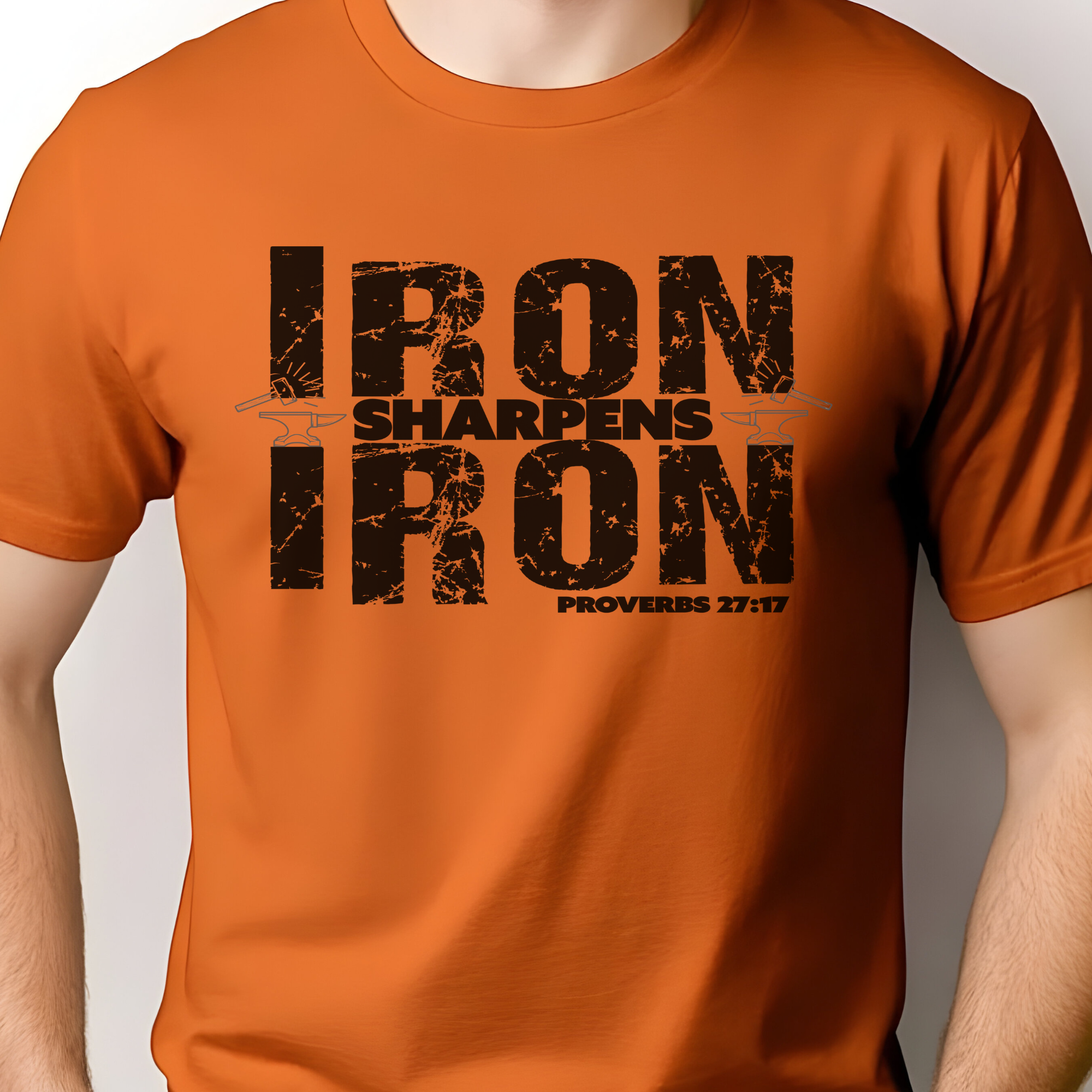 Love Ann Joy Apparel, LLC - Wholesale Screen Printed T-Shirt - Men's - Iron Sharpens Iron Shirt - Proverbs 27:17 Christian T-Shirt3