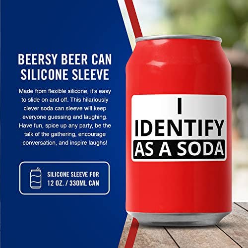 Beersy – Engroshandel Drikkedunke – „Jeg identificerer som en sodavand“ Kan køler, Koozie, Kan Holder
