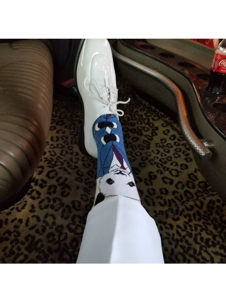 Sock Panda - Wholesale Socks - Unisex - Dignified Reflective Panda Wearing a Suit Socks (Adult Large)