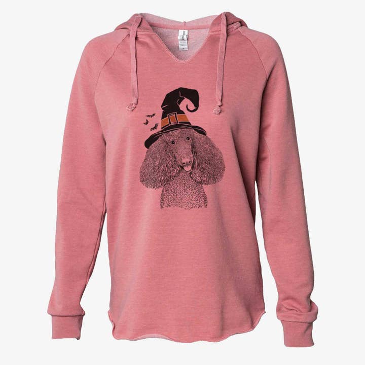 Witch Henry the Standard Poodle - Cali Wave Hooded Sweatshirt for wholesale by Inkopious