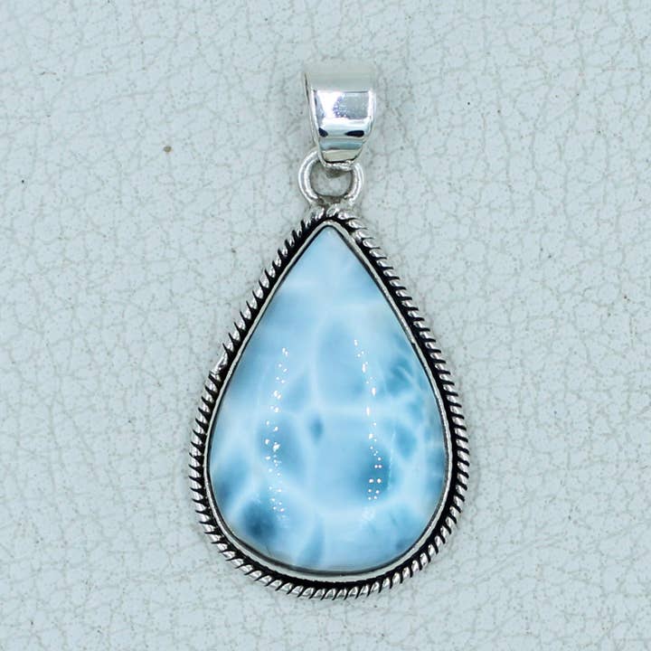 925 Sterling Silver Larimar Pendants for wholesale by Silvex Jewelry