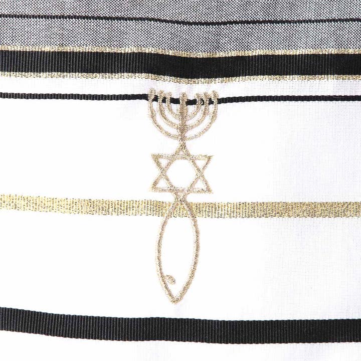 Swanson Christian Products - Wholesale Wrap - Women's - Prayer Shawl – Gold and Black – Traditional Messianic with Tallit – 72″ X 22″