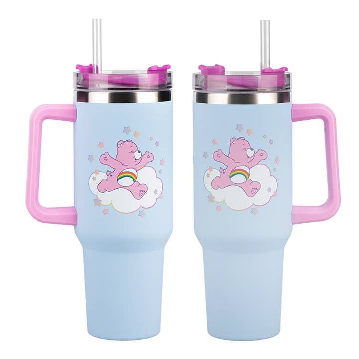 Paladone UK – wholesale Insulated mug/tumbler – Care Bears 1200ml Insulated Cup and Straw1