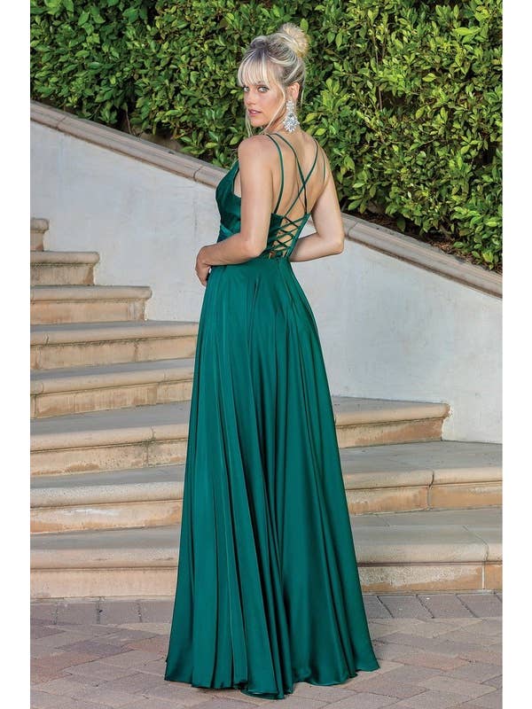 Dancing Queen Dress - Wholesale Gown - Women's - High Leg Slit Prom Dress #45