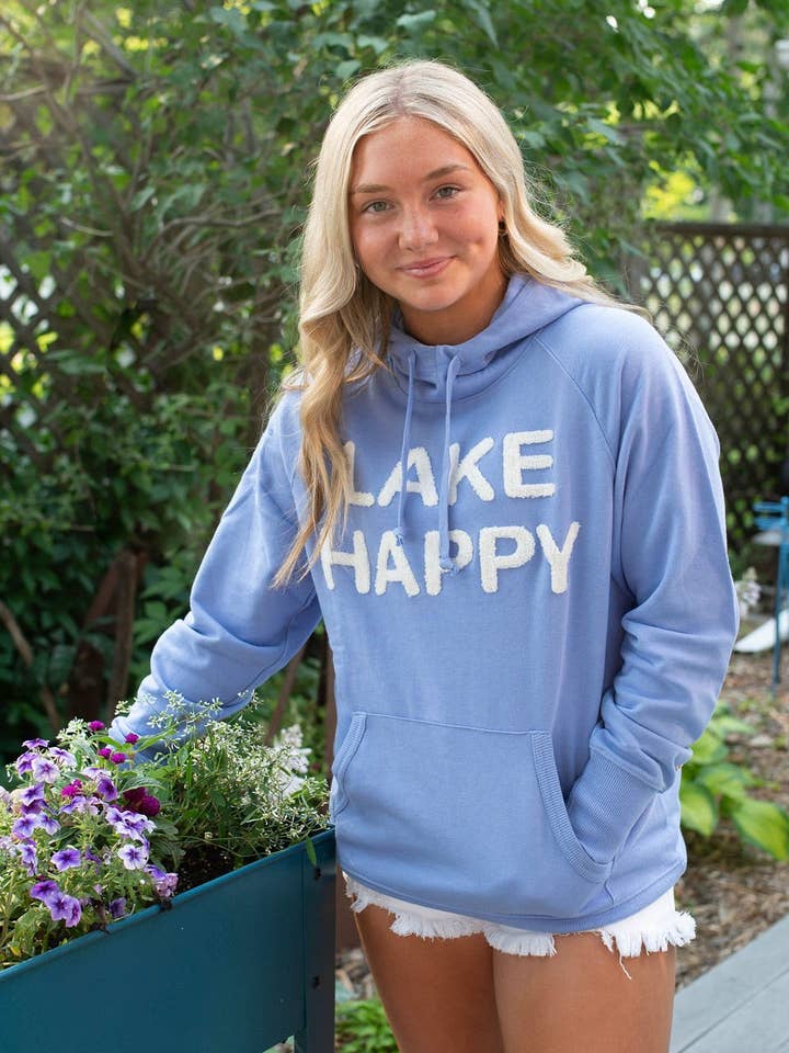 Lake Happy Kapuzensweatshirt Chenille SKY für den Großhandel von Lake Happy