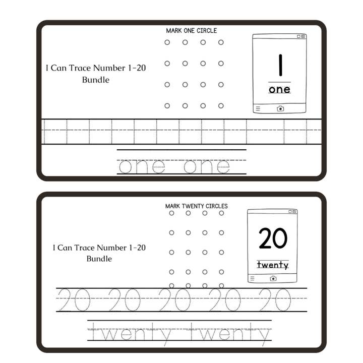 I Can Trace Numbers 1-20 for wholesale by Twin Mission Tutoring