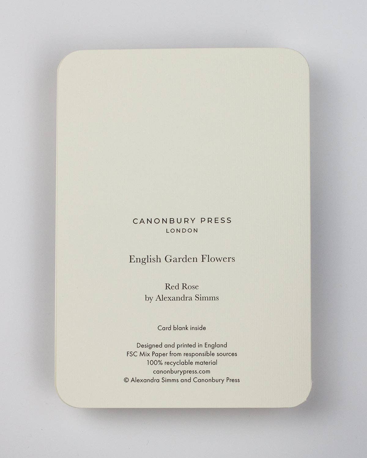 Canonbury Press - Wholesale Love Card - Red Rose Greeting Card | Birthday Card | Luxury Cards3