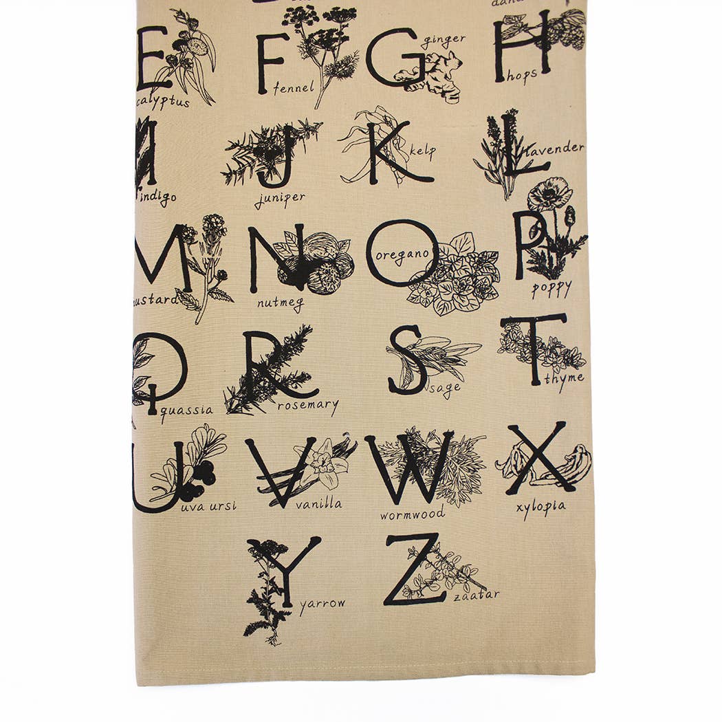 Planetarium - Wholesale Tea Towel - ABC Herbs & Spices Hand-printed Tea Towel2