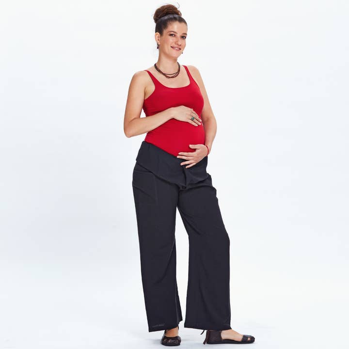 Schwarze Umstandshose im thailändischen Fisheman-Stil für den Großhandel von Los Banditos