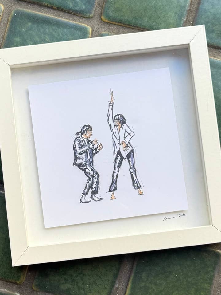 Stampa incorniciata "La morte ti fa bella" (8x8) per la vendita all'ingrosso da parte di Paper 8