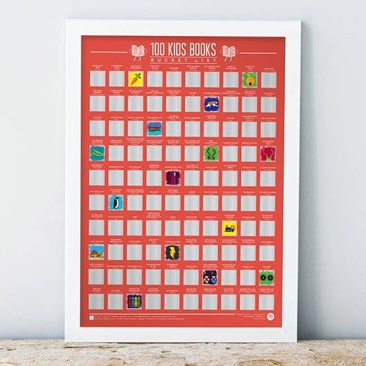 Kids Books Bucket List - Scratch Off Poster for wholesale by Gift Republic