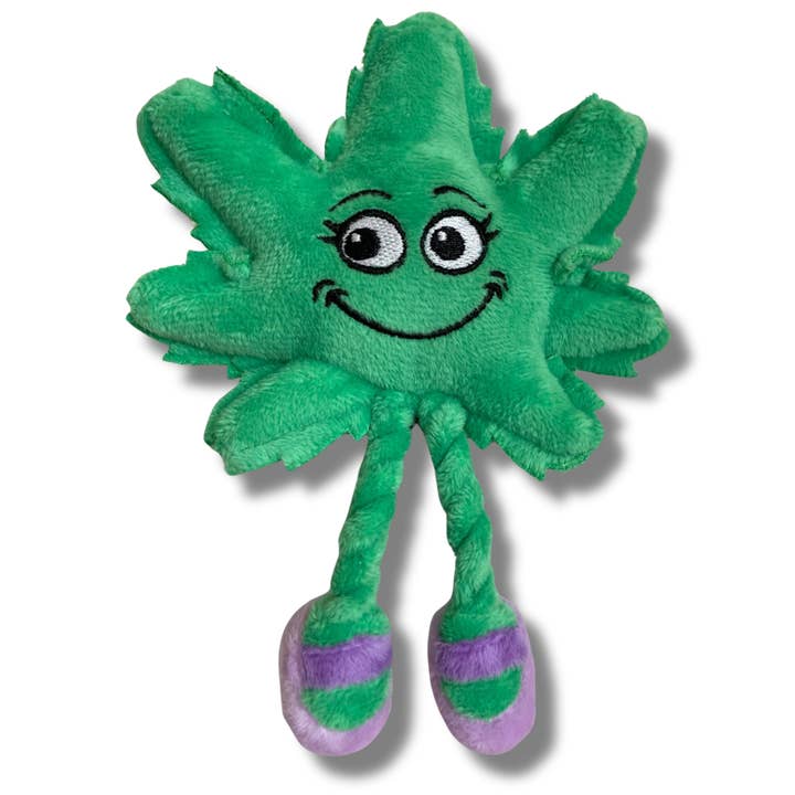 My Name is Lil' Mary Jane the Weed Leaf, Stuffed Cat Toy for wholesale by PAW:20