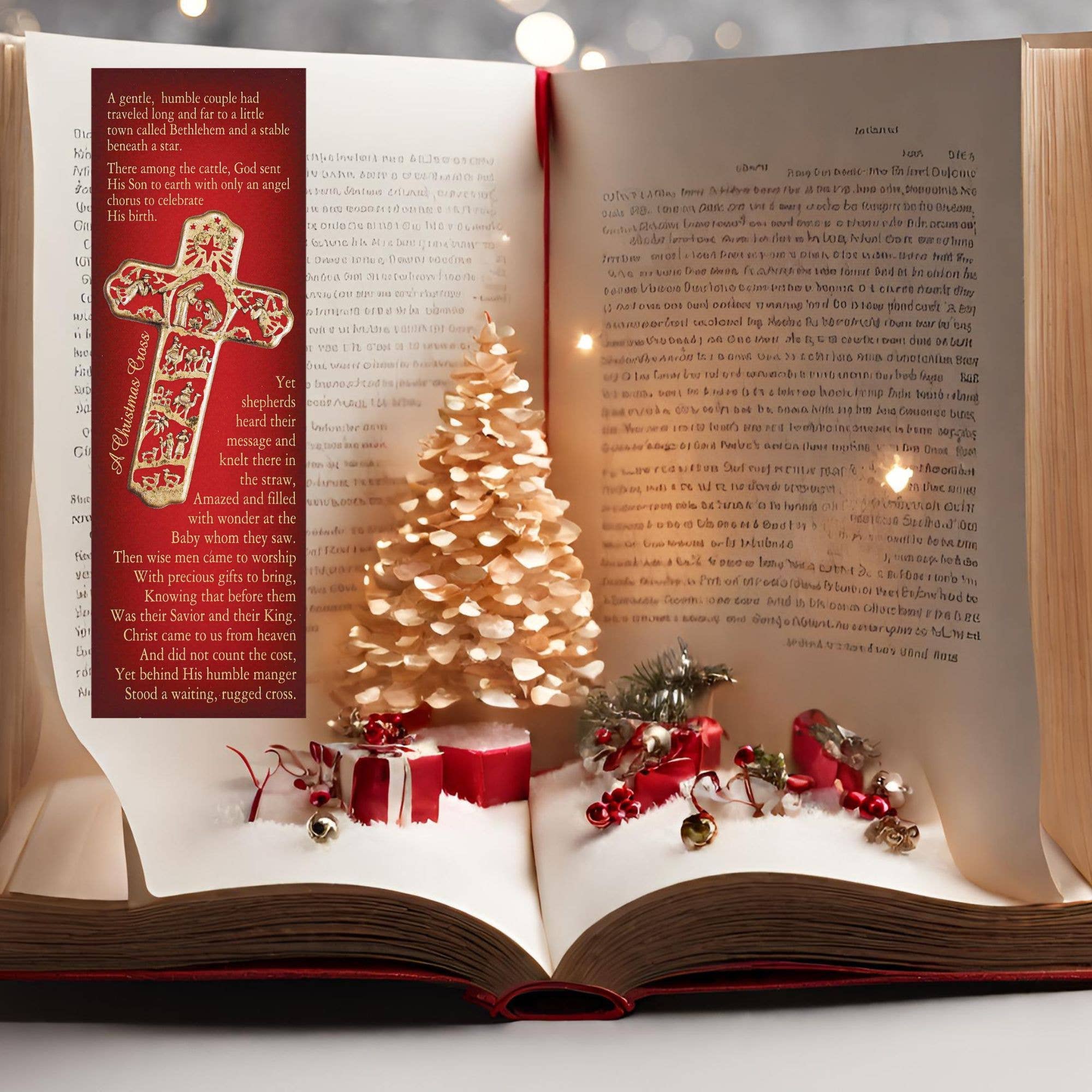 Cottage Garden - Wholesale Bookmark - Packaged Bookmarks A Christmas Cross3