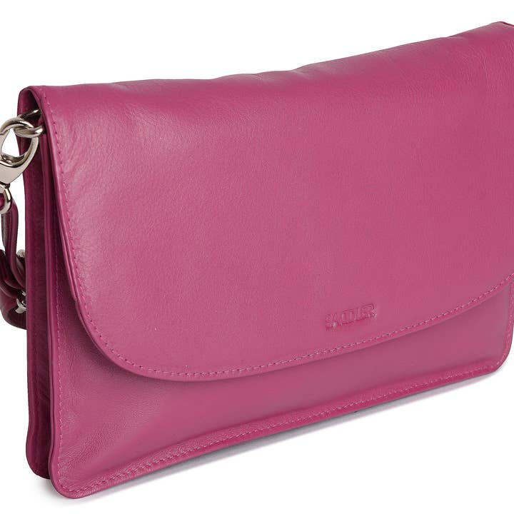 SADDLER Olivia 3-Section Leather Crossbody Bag & Clutch – Compact & Stylish - Gift Boxed for wholesale by SADDLER