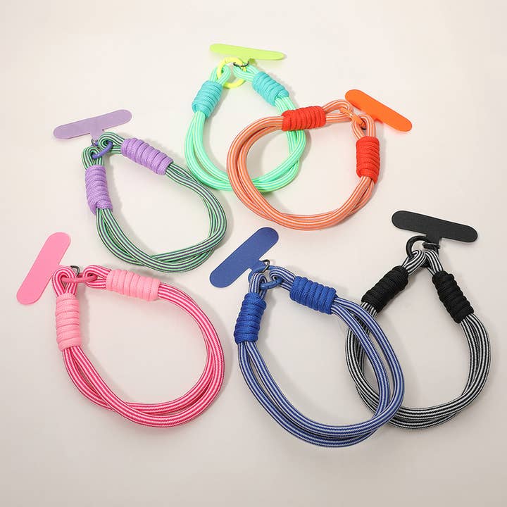 Sensibling Corp. - Wholesale Keychain - Women's - Candy Color Double Loop Phone Wrist Strap / Keychain