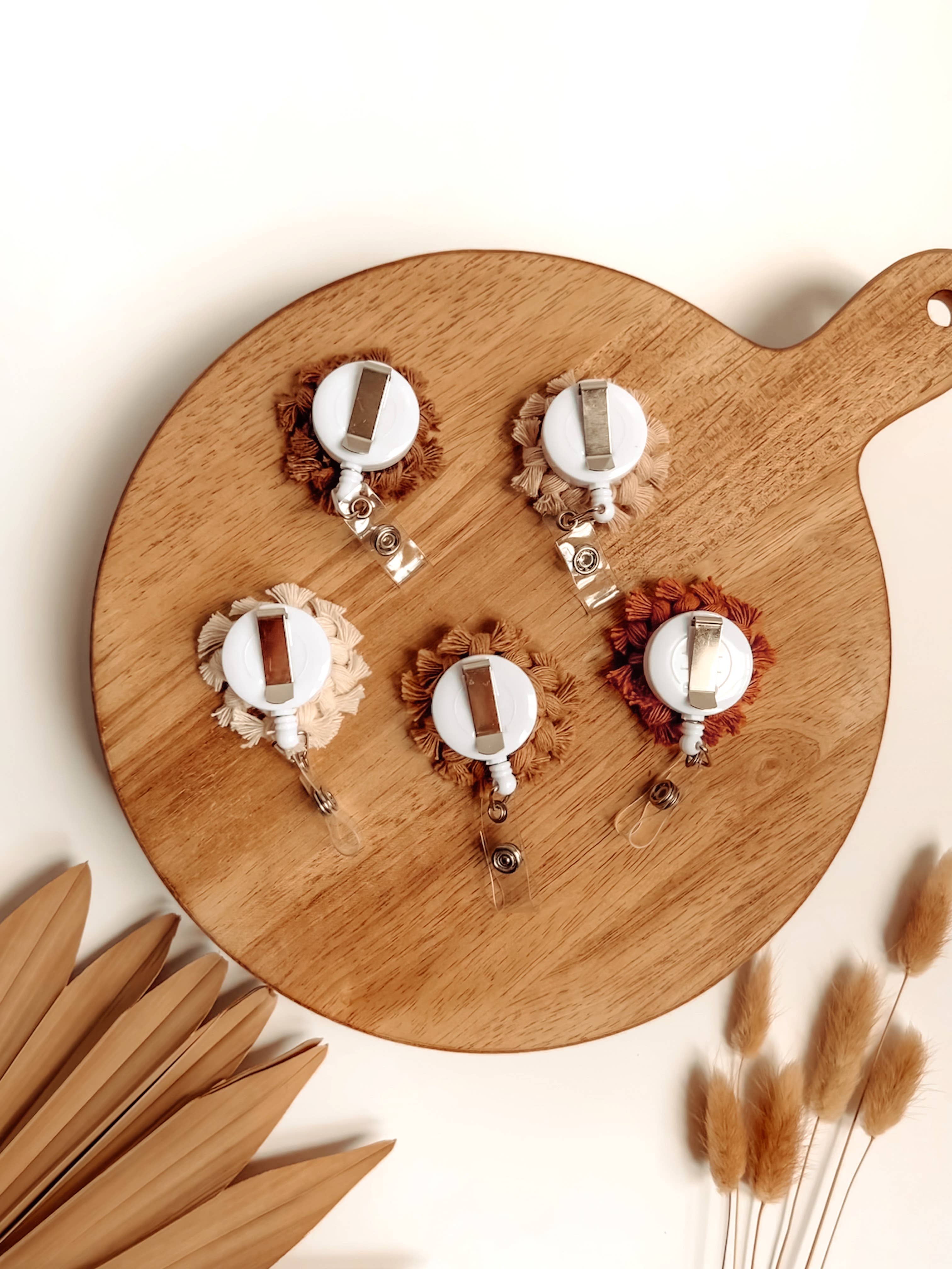 Meraki The Studio Co. - Wholesale Badge Accessory - Unisex - Macrame Badge Reel | Retractable ID + Name Card Holder3