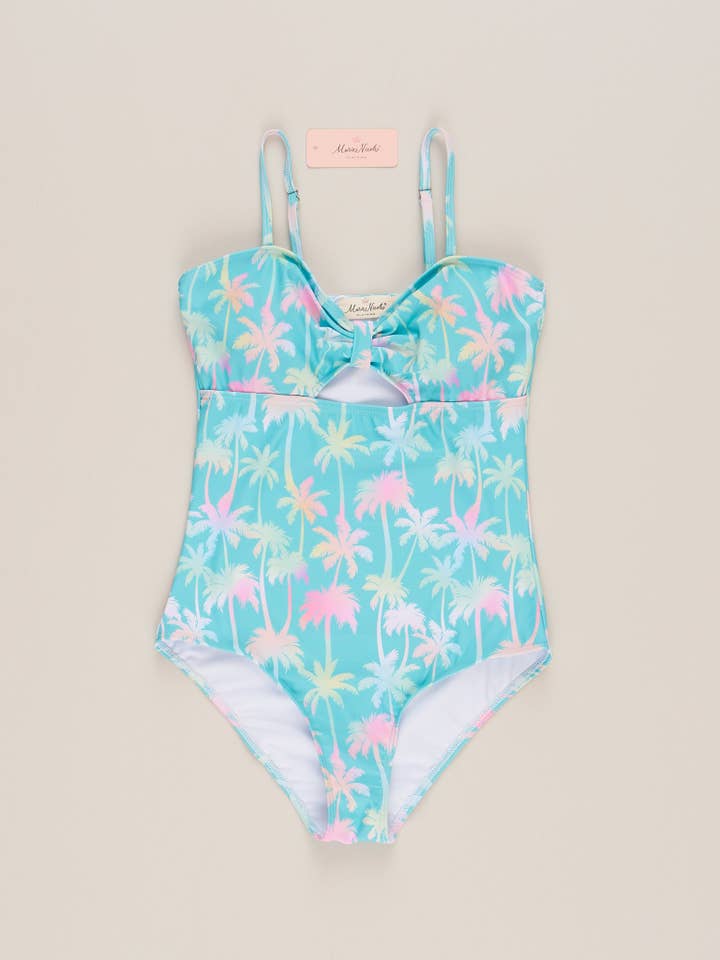Marie Nicole Clothing - Wholesale Mommy & Me Sets - Mom & Me Palm Tree Paradise Swimsuit