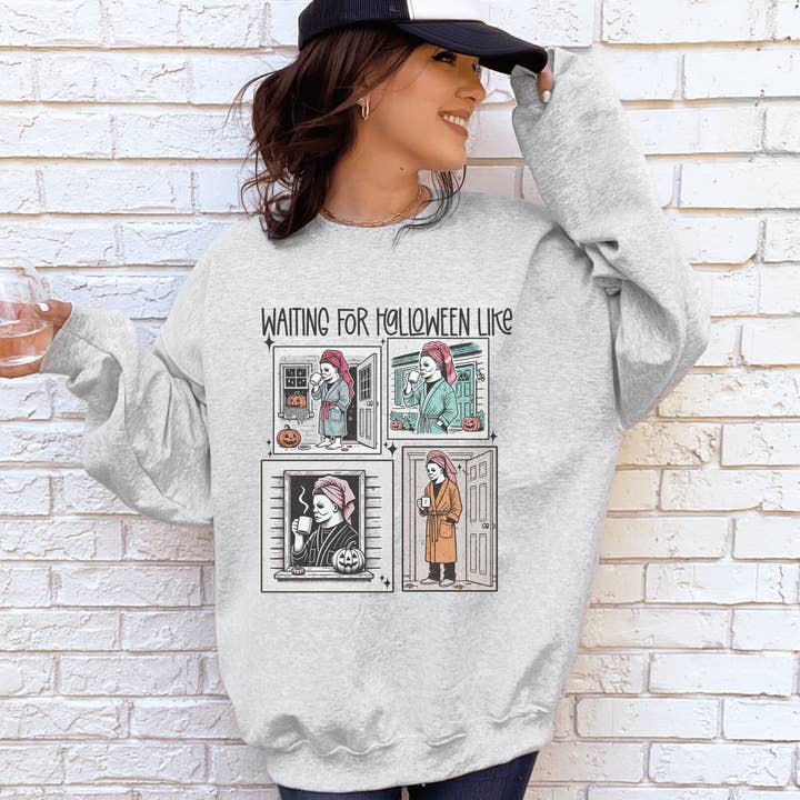 Waiting for Halloween Ash Graphic Crew for wholesale by H+P Wholesale