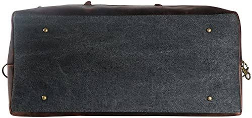 Tuzech Leather – Saco de viagem - Unissexo por atacado – Saco de Viagem TUZECH Oversized em Tela e Pele Genuína Duffel de Ombro para Fim de Semana e Noite3