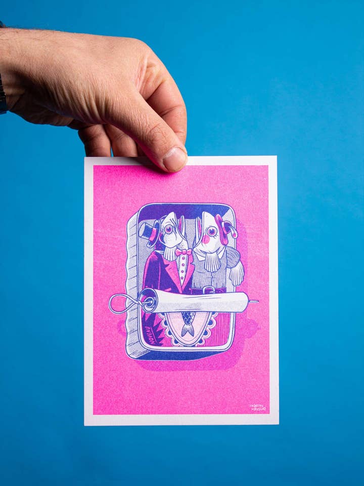 Risodruk "Conserve", 13 x 18 cm voor wholesale door Martin Krusche Illustration