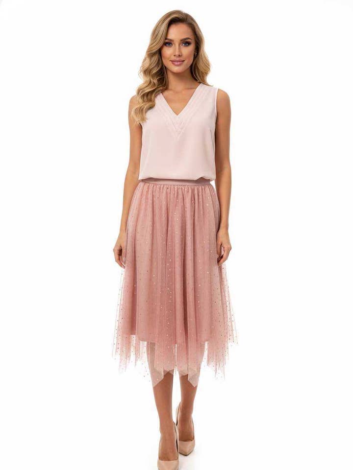 Sternenbesetzter Abendrock - 40 für den Großhandel von Acacia Paris