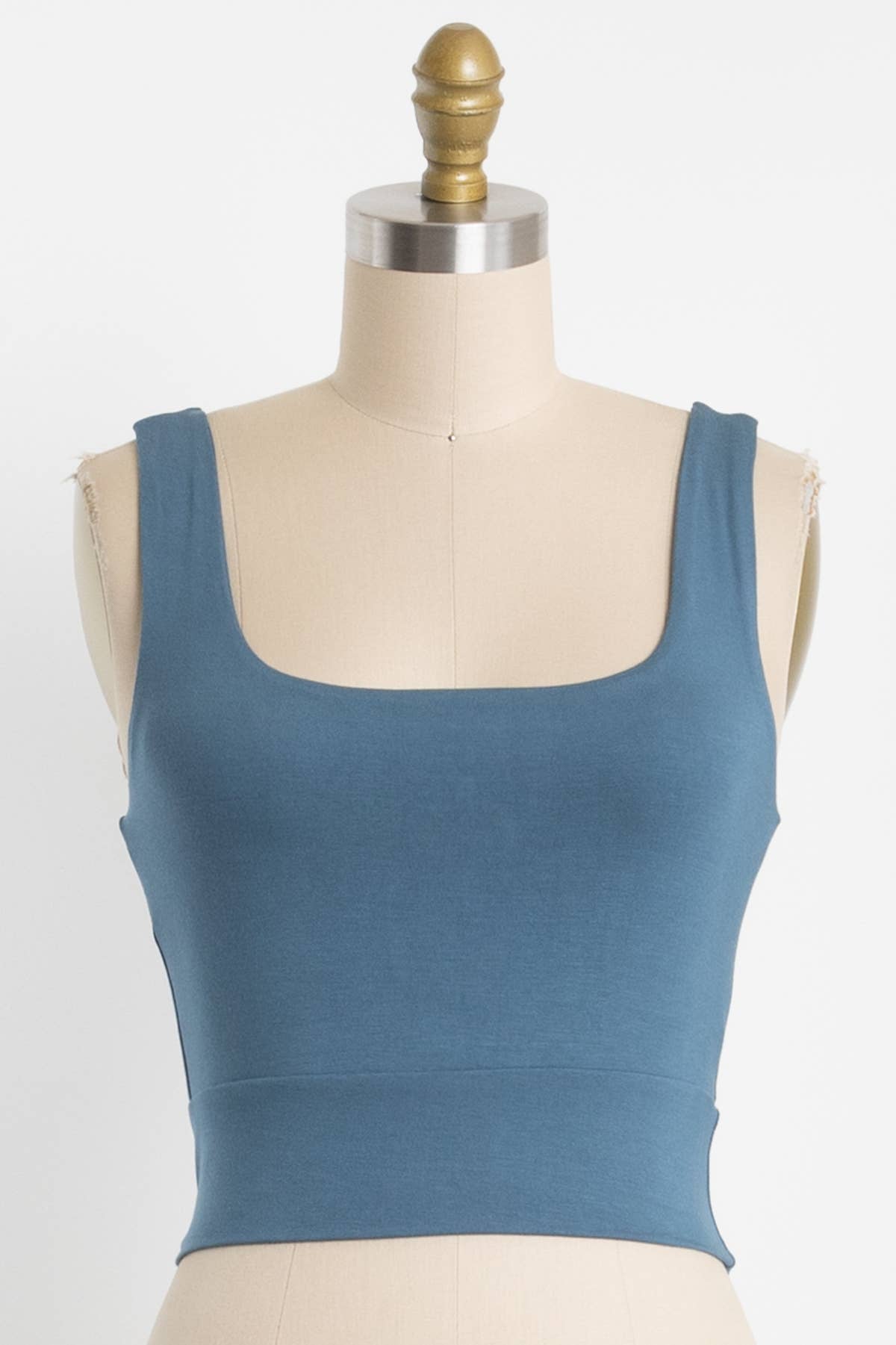 Final Touch - Wholesale Knit Top - Women's - Square Neck Fitted Crop Top - T1685953