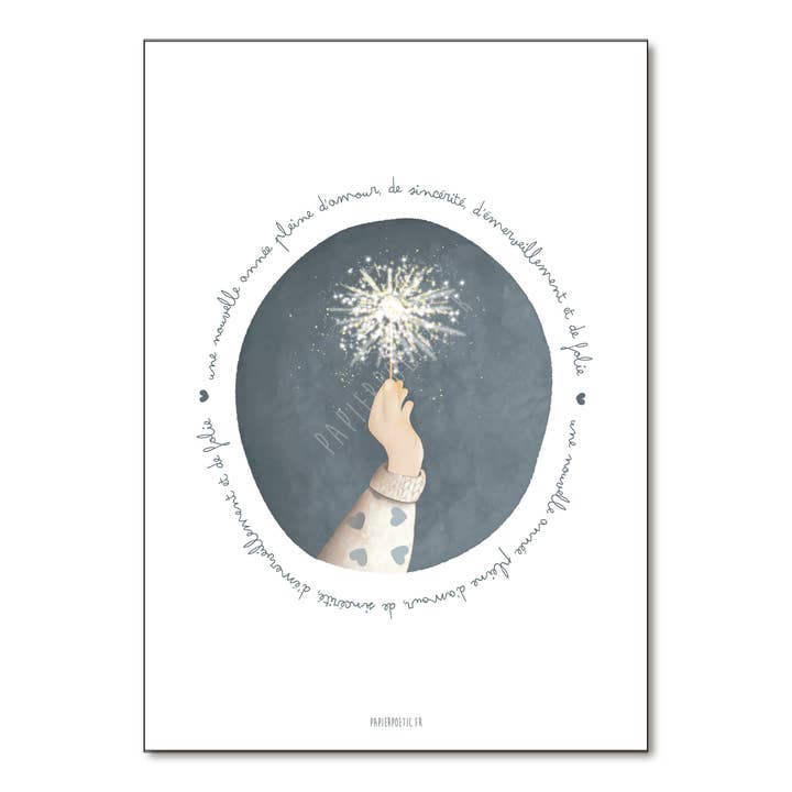 Affisch/Poster "Gnistrande nytt år" för wholesale av Papier Poetic