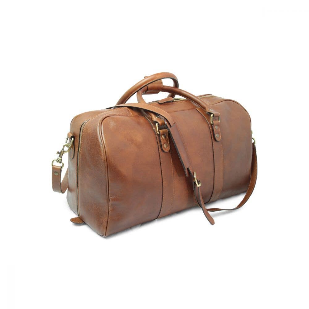 Old Angler Firenze - Wholesale Weekender Bag - Men's - Full Grain Leather Large Travel Bag - Chestnut5