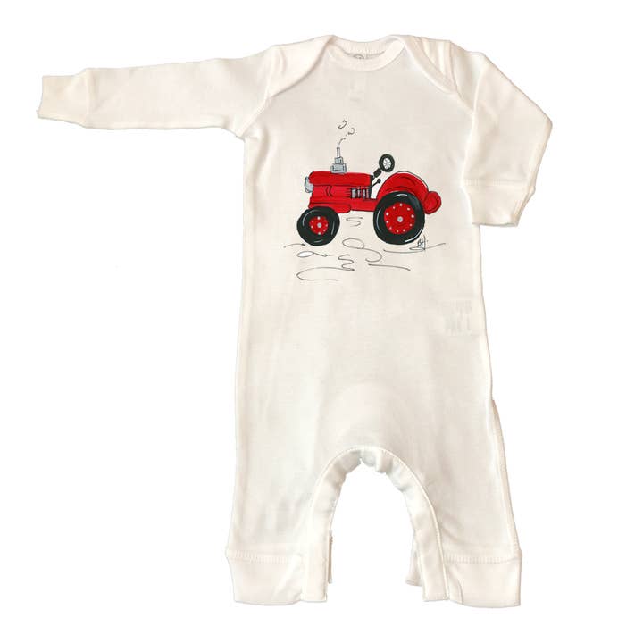 Combinaison côtelée pour bébé 773 Red Tractor pour la vente par Designs By Beverly, LLC